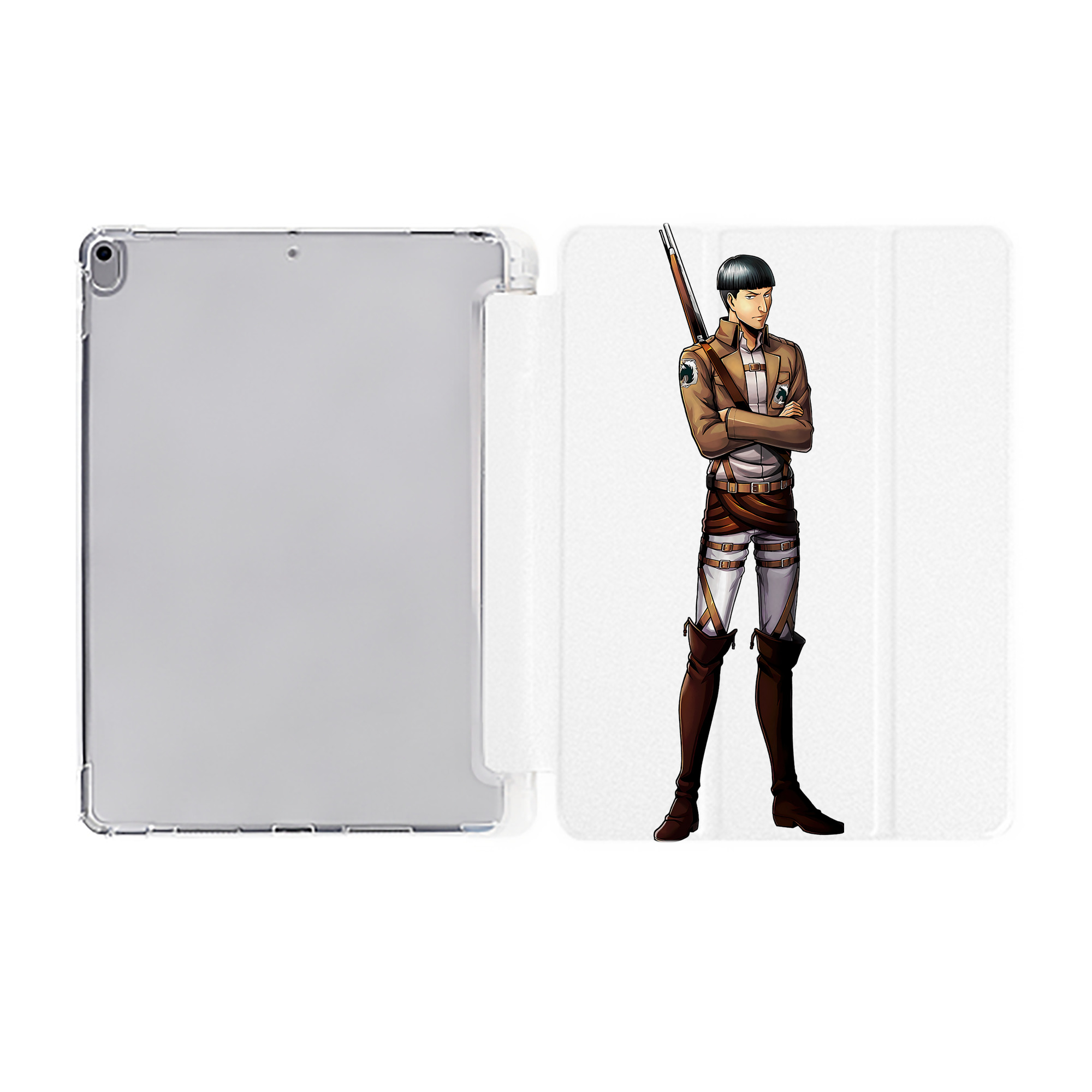 （画像用） 進撃の巨人 Attack on Titan IPad ケース ペン収納付き 三つ折りスタンド PUレザー×シリコン 対応機種9.5/10.5/10.9インチ